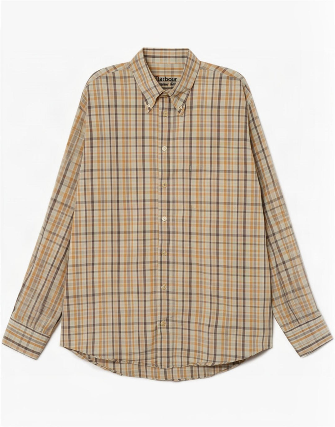 Barbour herreskjorte stor beige ternet