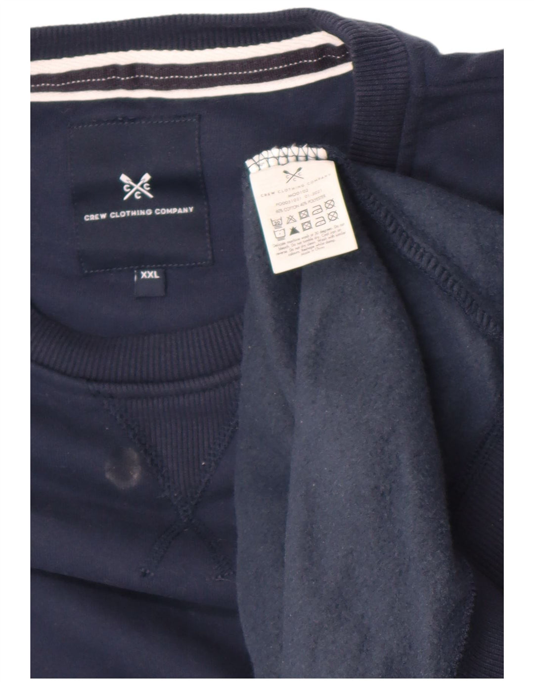 Crew Beklædning Herre Sweatshirt Jumper 2XL Marineblå Bomuld