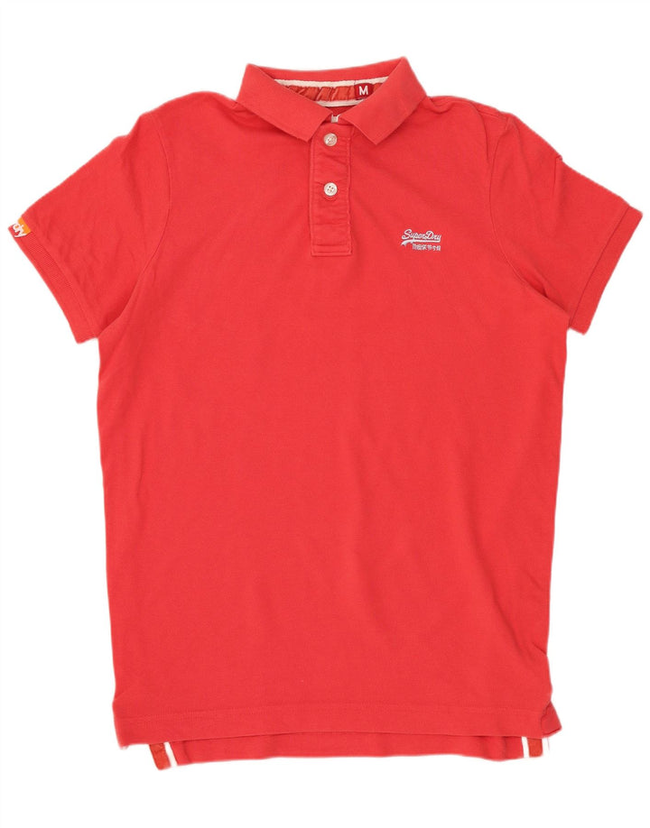 SUPERDRY Poloshirt til mænd Medium rød bomuld