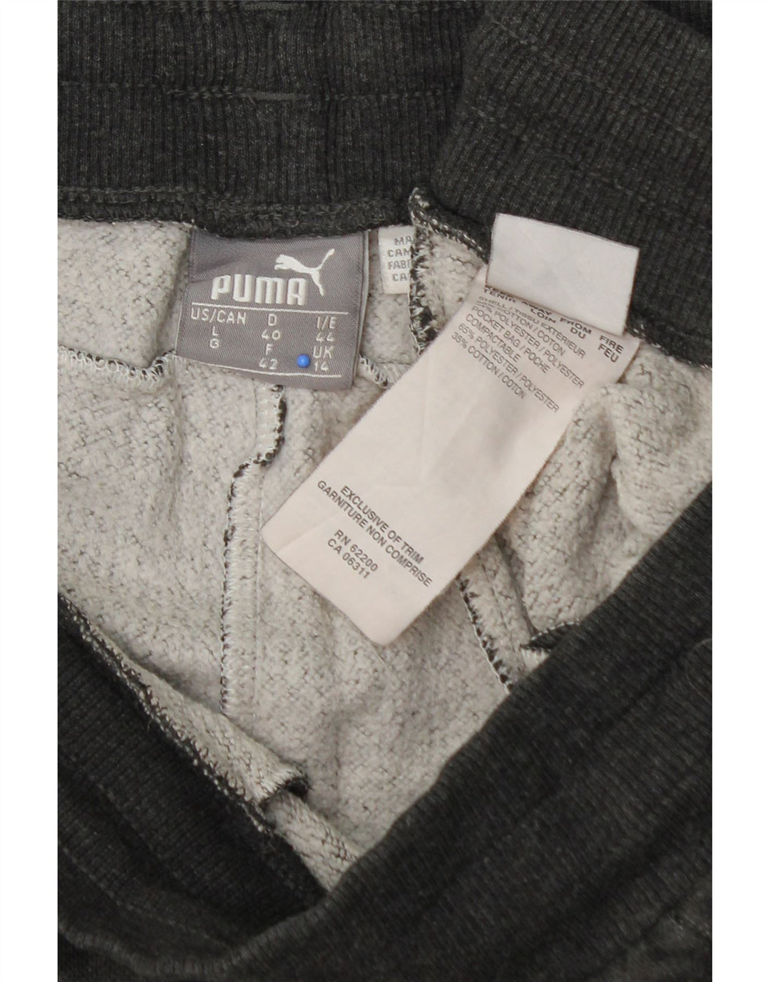 PUMA Womens Tracksuit Trousers UK 14 Large Grey Cotton Vintage Puma and Second-Hand Puma from Messina Hembry 