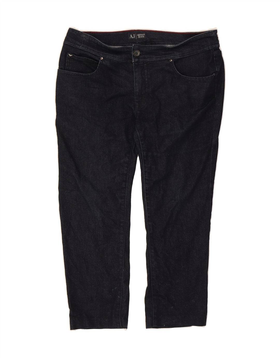 ARMANI Womens Slim Capri Jeans W32 L23 Navy Blue Vintage Armani and Second-Hand Armani from Messina Hembry 