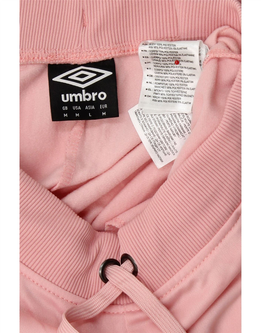 UMBRO Womens Graphic Tracksuit Trousers Joggers UK 14 Medium Pink Vintage Umbro and Second-Hand Umbro from Messina Hembry 