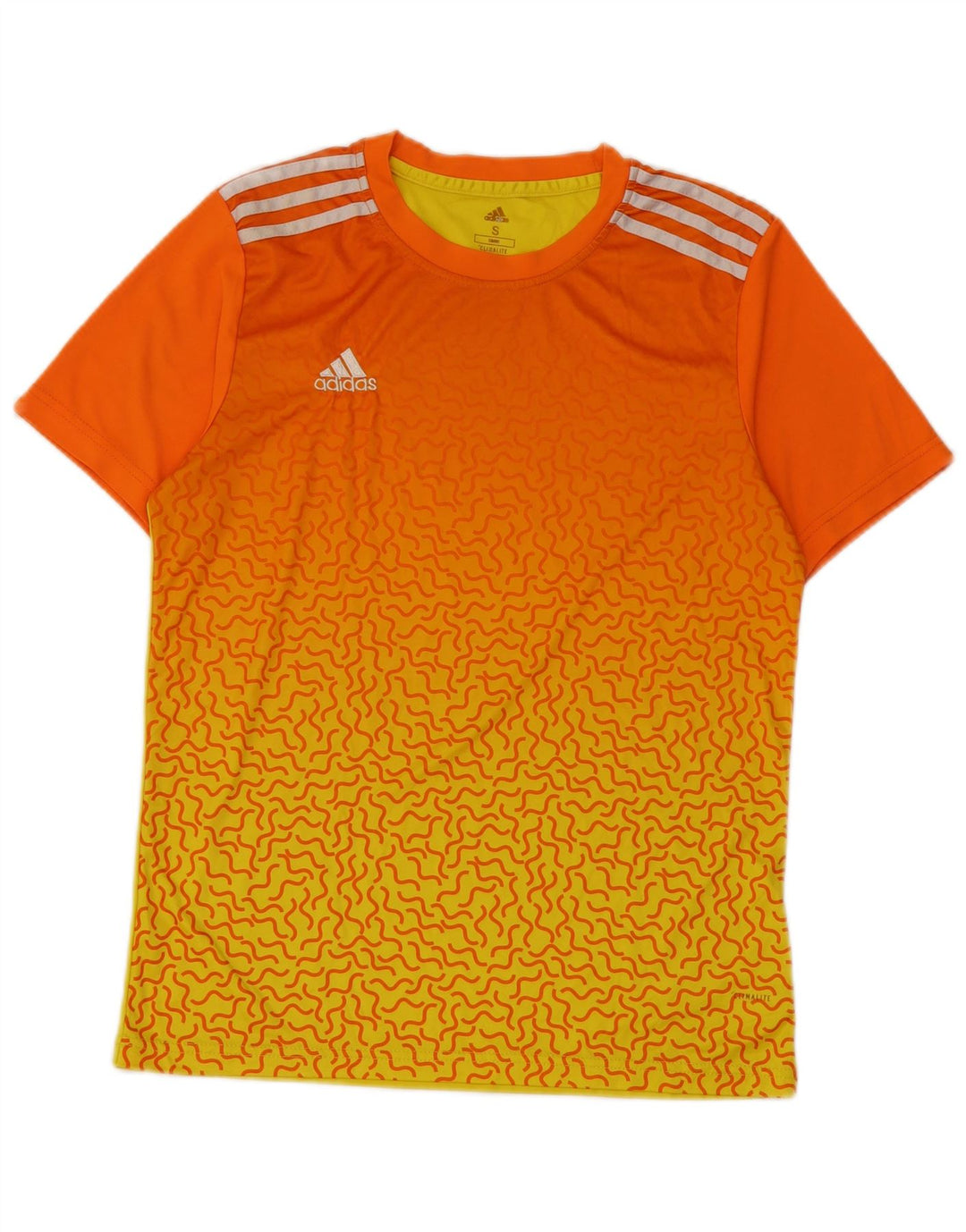 Adidas Herre Climalite T-Shirt Top Lille Orange Colourblock
