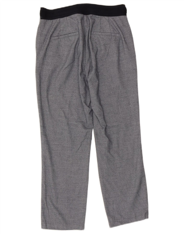 Zara Dame Capri Bukser Large W30 L23 Blå Polyester