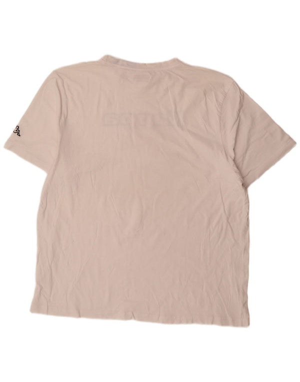 Kappa Herre Grafisk T-Shirt Top 2XL Hvid