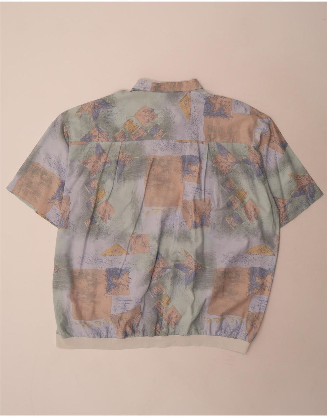 Canda Herre abstrakt mønster Kortærmet Pullover Shirt 3XL Flerfarvet