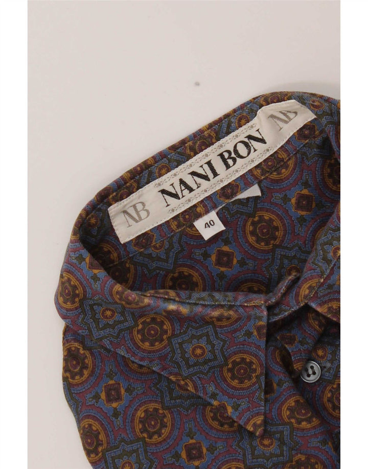 NANI BON Herreskjorte str. 40 Medium Blå Ikat