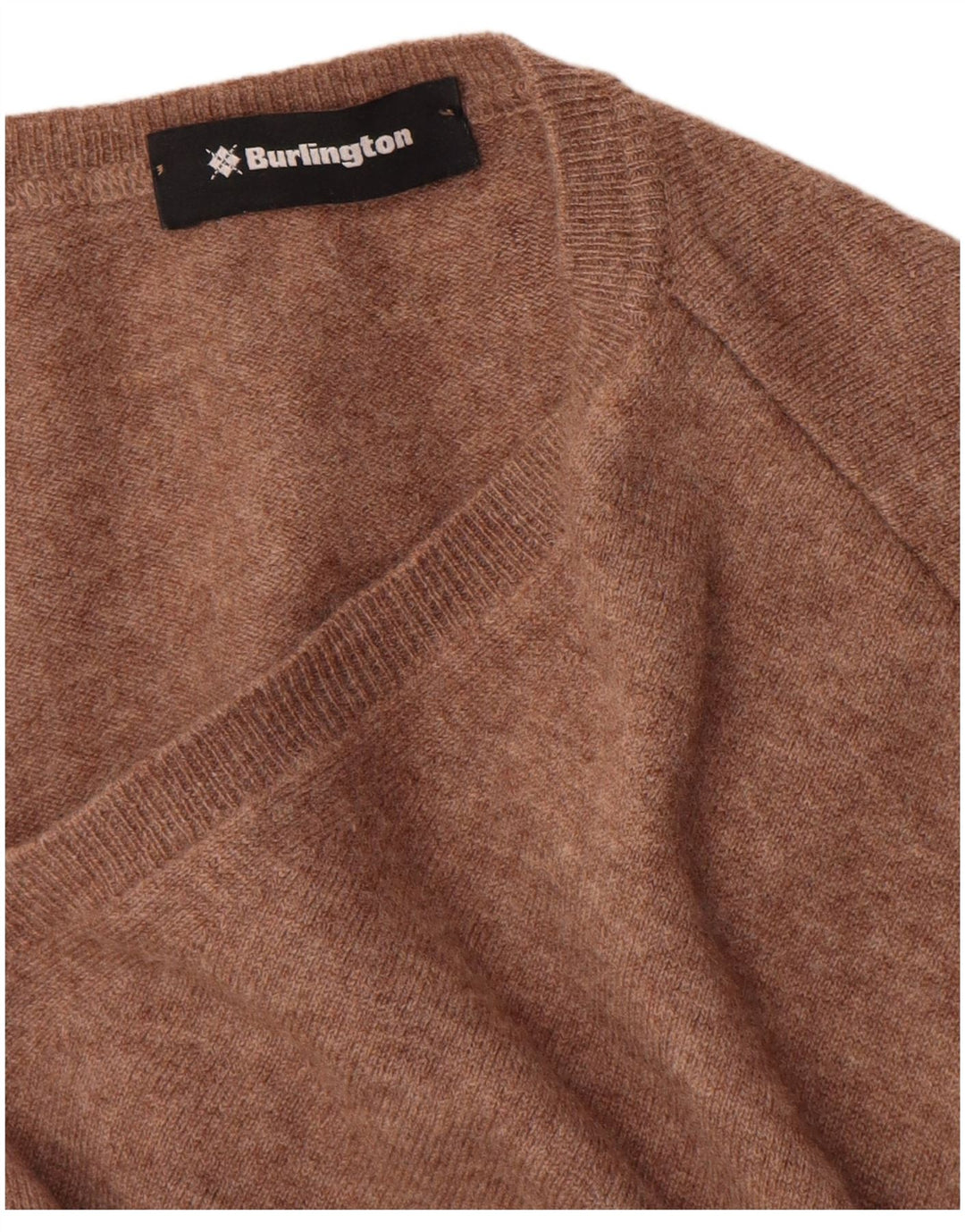 Burlington Herre V-hals sweater Stor Brun Virgin Wool
