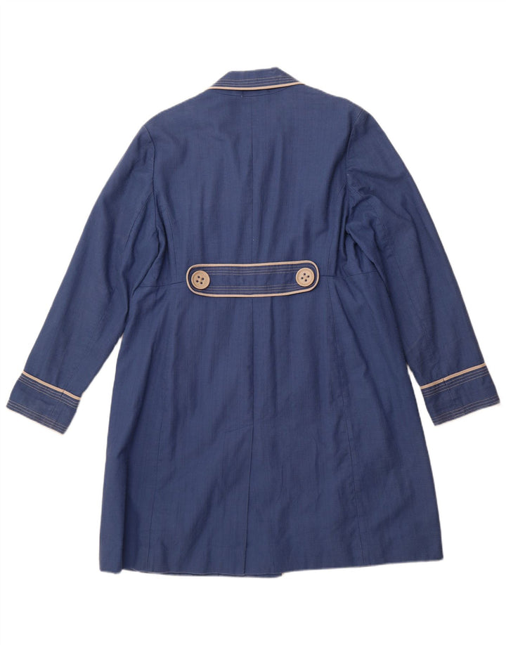 BODEN Womens Overcoat UK 20 2XL Blue Cotton