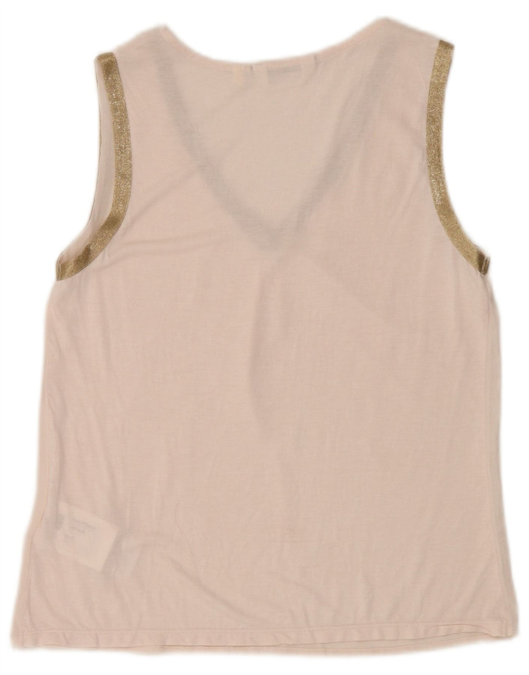 Naf Naf Dame See Through Vest Top UK 12 Medium Pink Polyester
