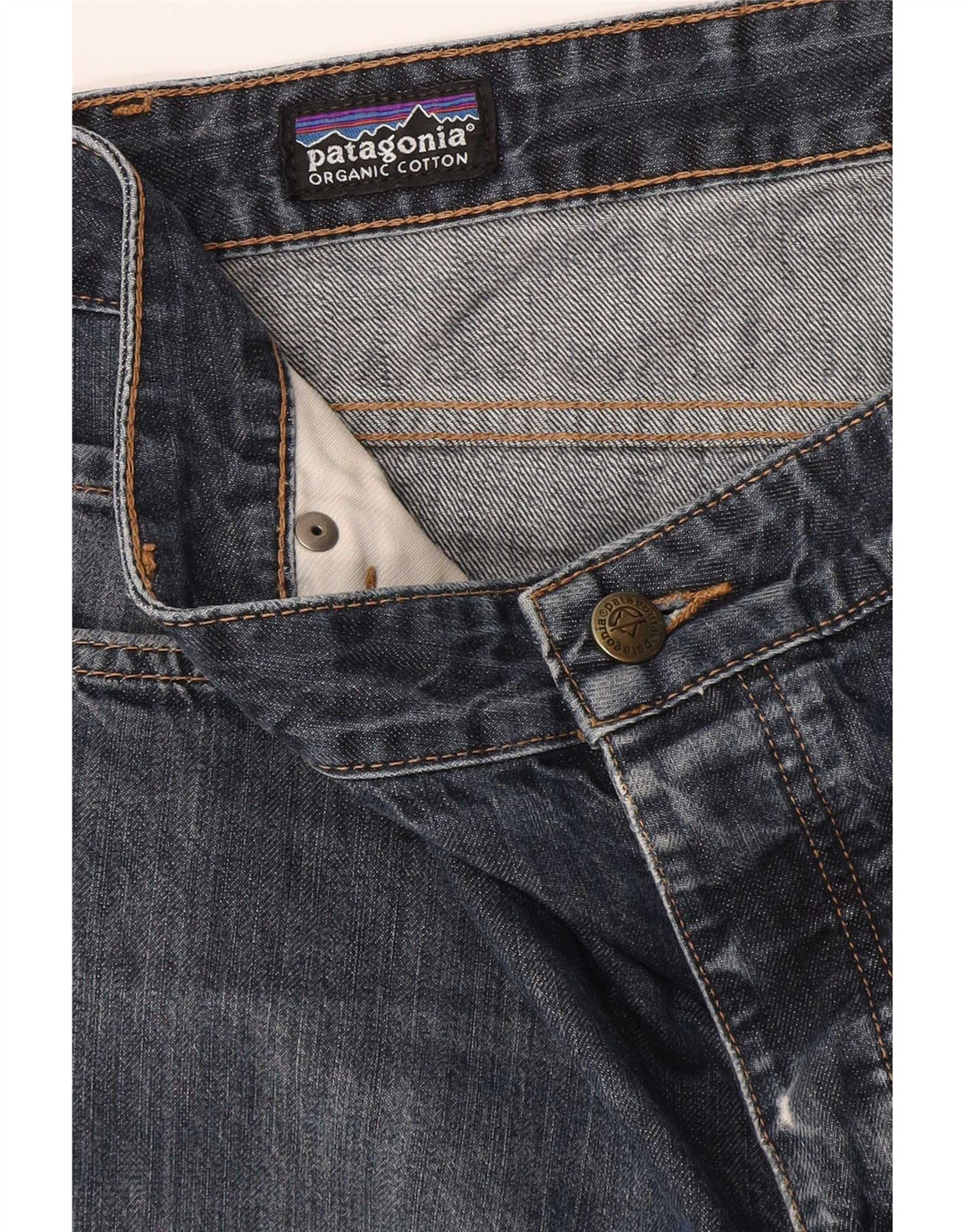 Patagonia Straight Jeans til mænd W38 L31 Blå Bomuld
