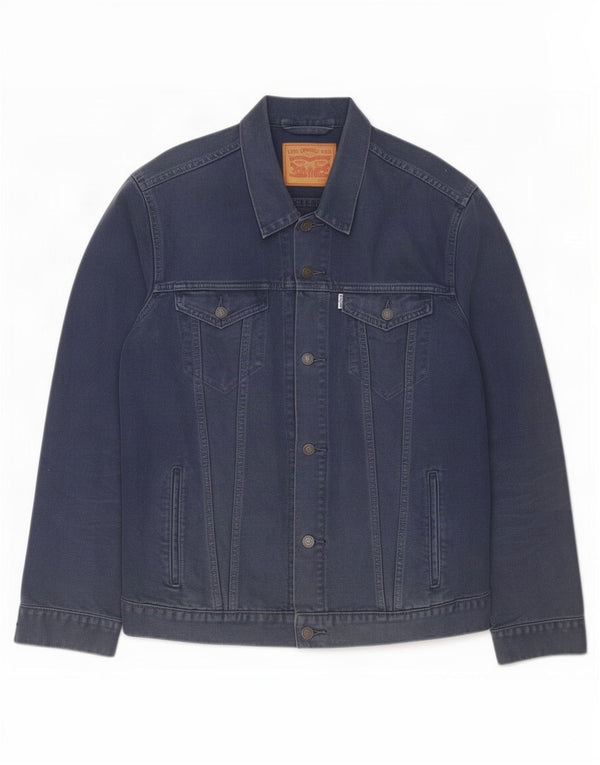 Levi's Denimjakke til mænd UK 42 XL Navyblå bomuld