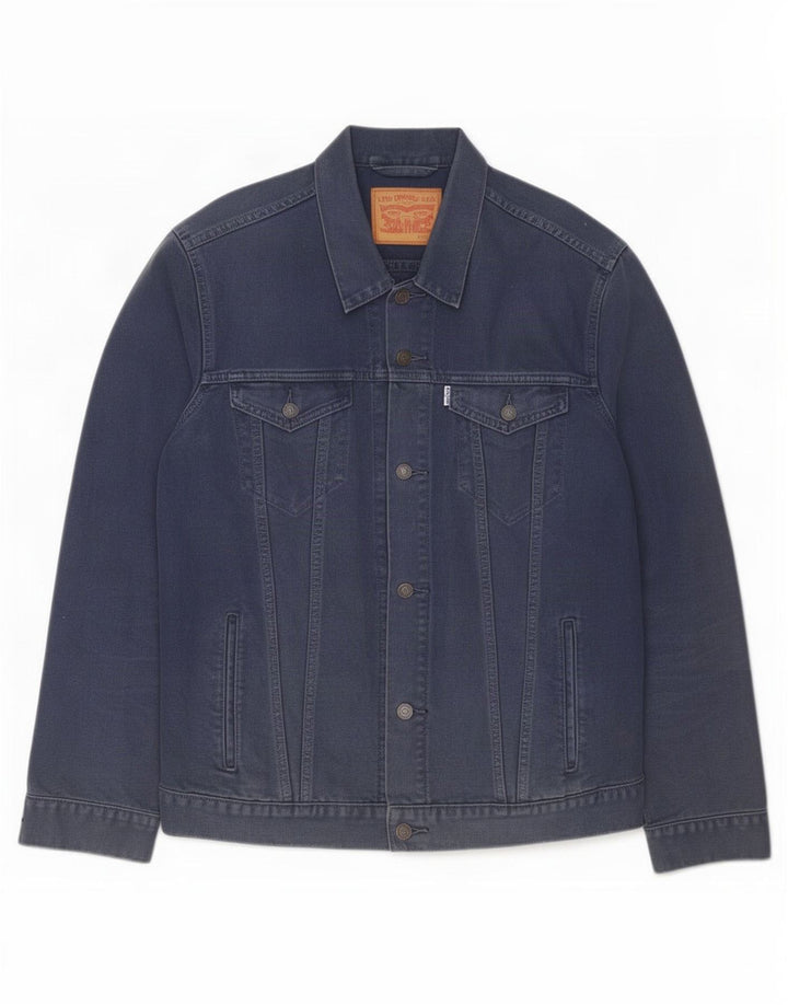 Levi's Denimjakke til mænd UK 42 XL Navyblå bomuld