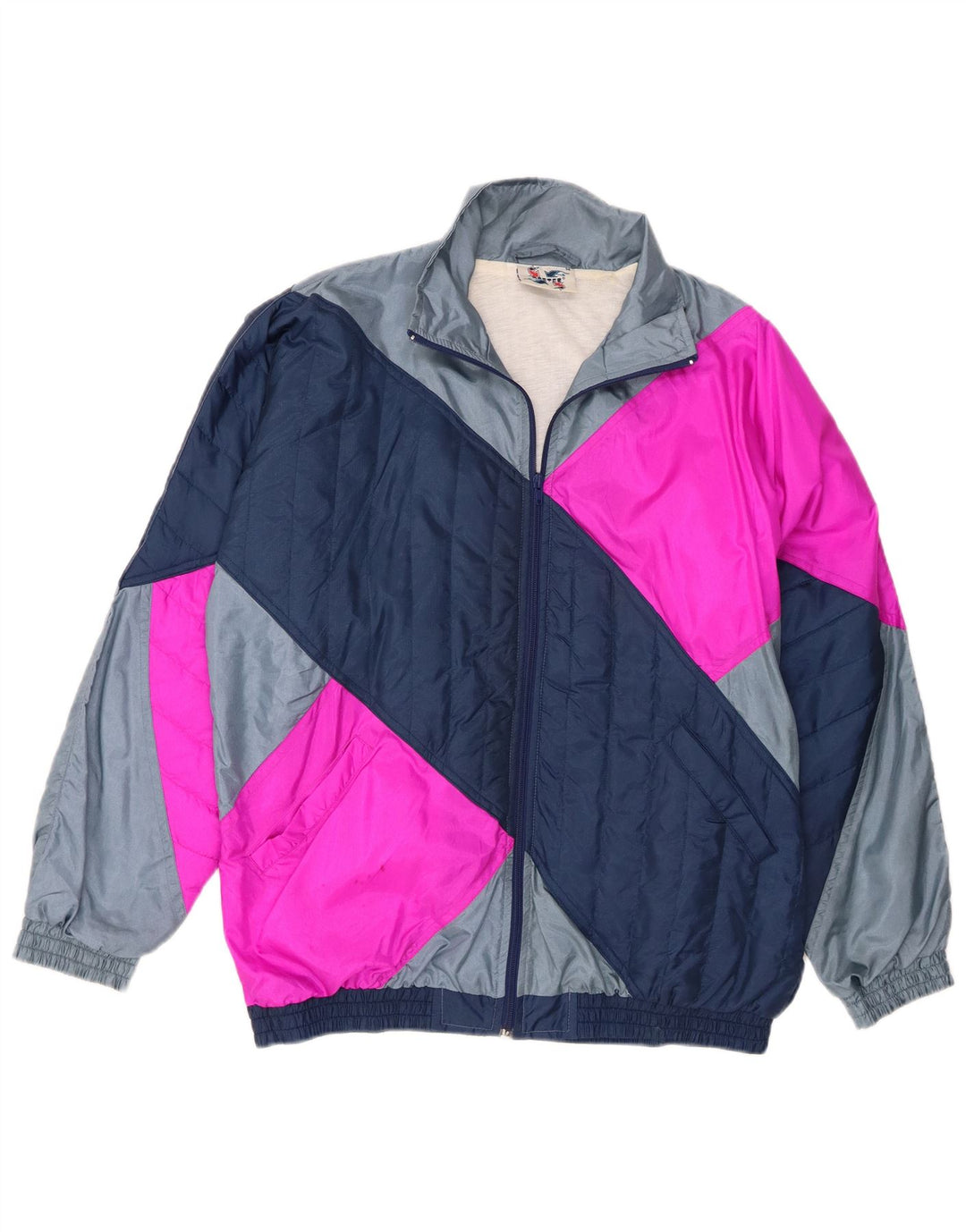 Master træningsdragt til mænd Topjakke Medium Marineblå Colourblock Nylon