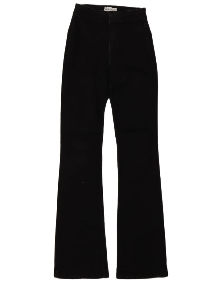 Zara Dame Flared Jeans EU 34 2XS W24 L33 Sort