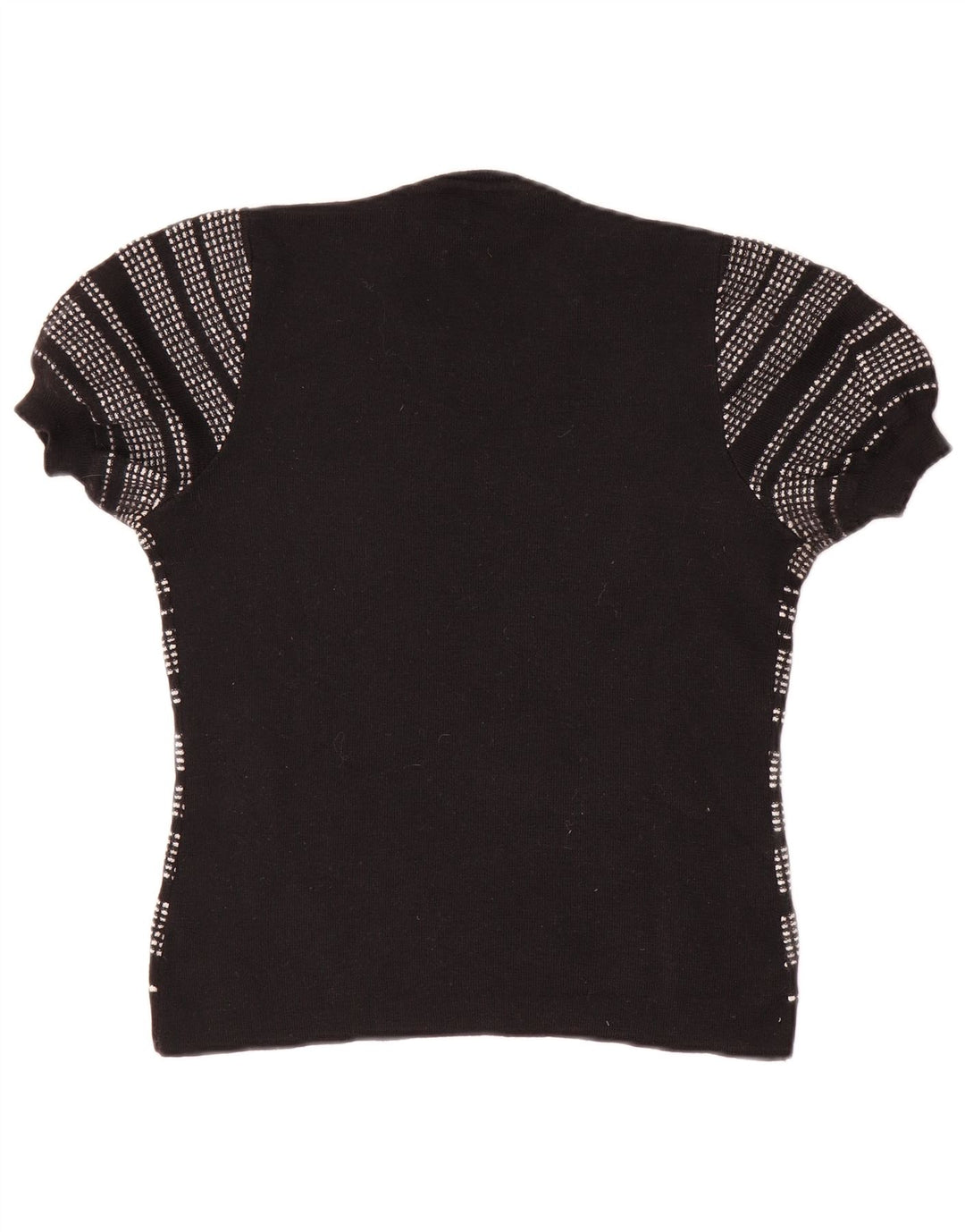 Luisa Spagnoli dame sweater med rund hals DK 12 Medium sort stribet