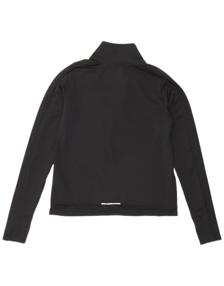 Nike Herre Running Zip Neck Top Langærmet Lille Sort Polyester Sports