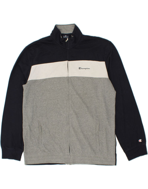 CHAMPION Træningsdragt til mænd Topjakke 3XL Marineblå Colourblock Bomuld