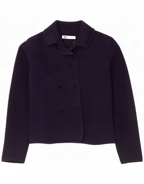 Zara Dame Blazer Jacket UK 14 Medium Navy Blue Wool