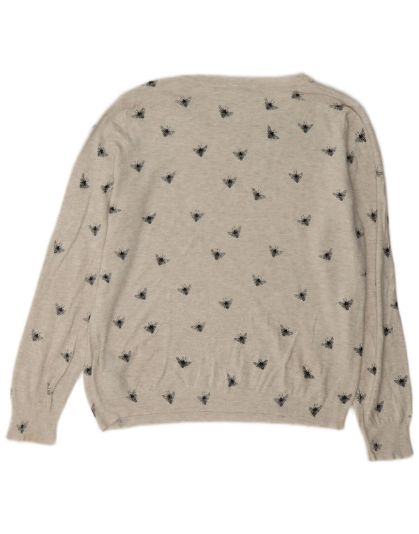 Marks & Spencer Dame Boat Neck Jumper Sweater UK 16 Large Beige