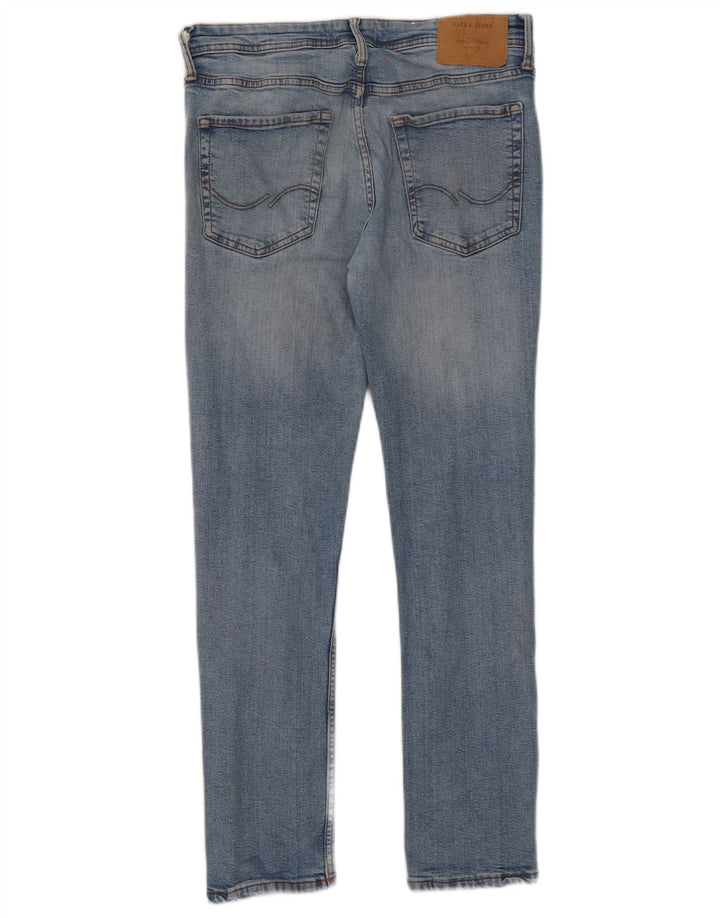 Jack & Jones Herre GLENN Slim Jeans W32 L30 Blå Bomuld