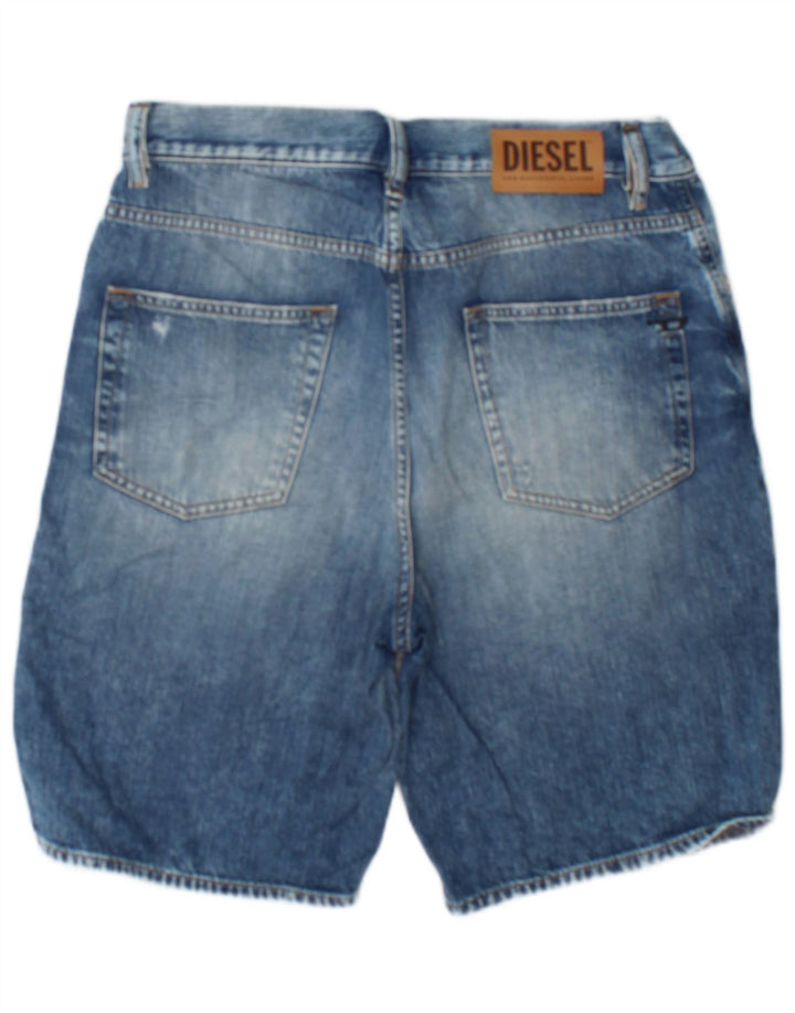 Diesel Herre Distressed Denim Shorts W30 Medium Blue Cotton