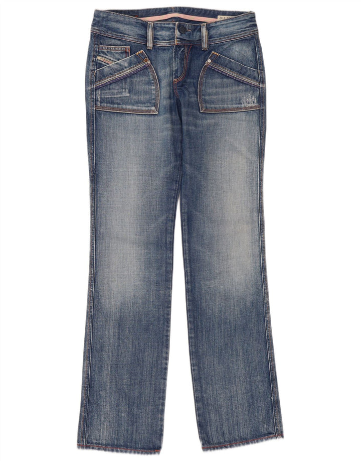 Diesel Dame Reckfly Straight Jeans W29 L32 Blå Bomuld