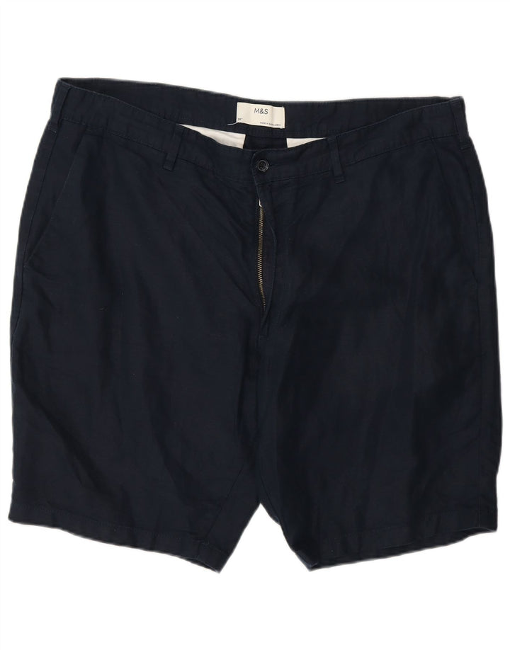 Marks & Spencer Herre Chino Shorts W38 XL Marineblå Bomuld