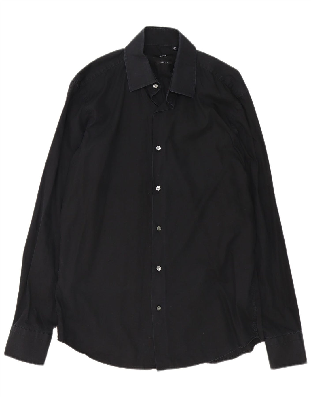 Hugo Boss Herre Regular Fit Skjorte Størrelse 39 15 1/2 Medium Sort