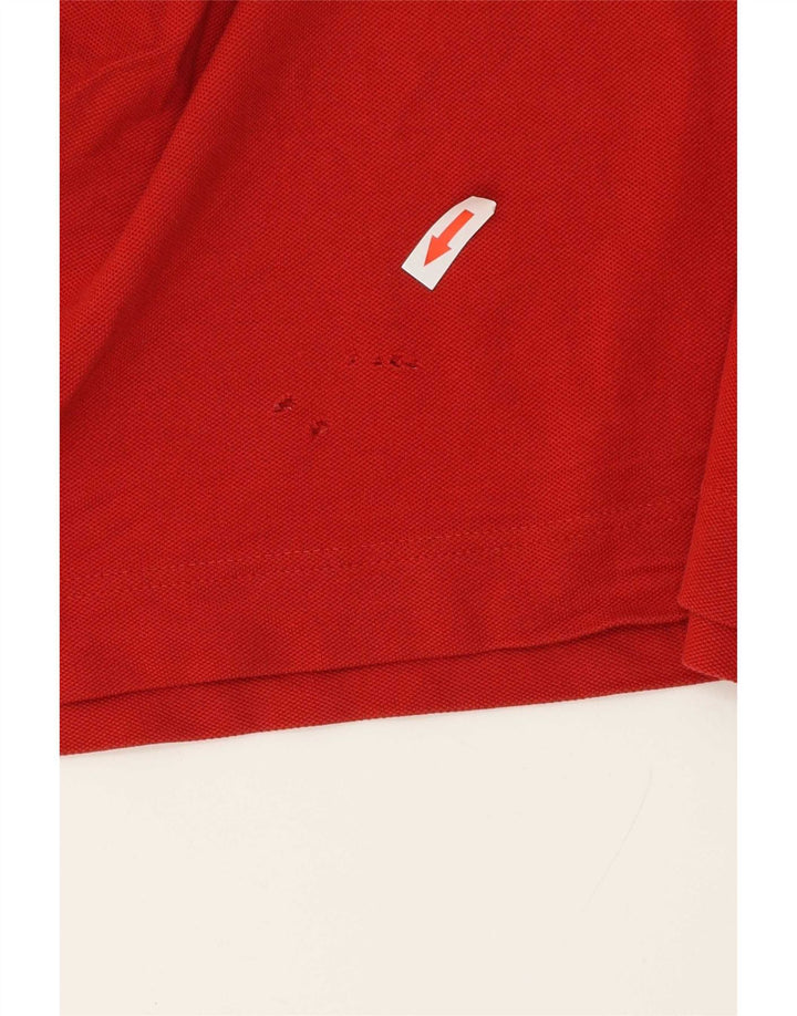 Lacoste herre rugby polo shirt størrelse 4 Medium rød stribet bomuld