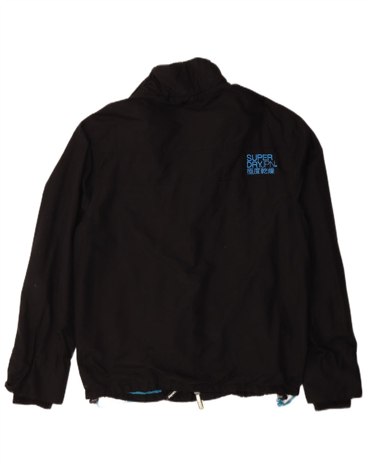 Superdry Herre Grafisk Windbreaker Jacket UK 44 2XL Sort Nylon