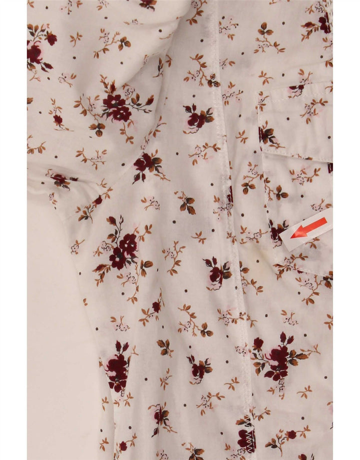 Laura Ashley Dameskjorte UK 12 Medium White Floral