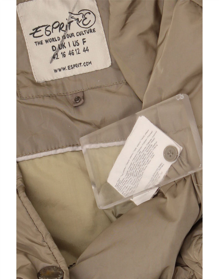 Esprit Womens Polstret Frakke UK 16 Large Khaki Polyester