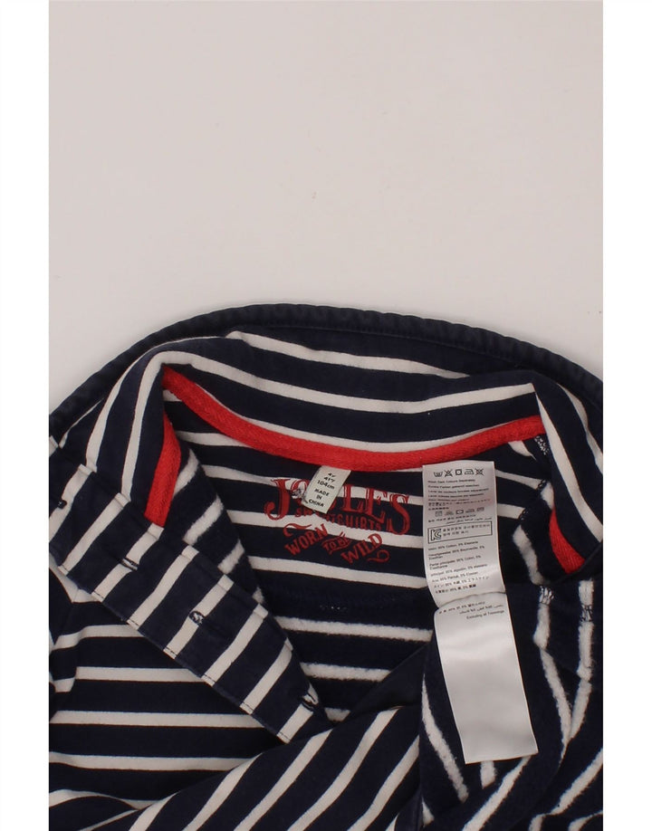 JOULES Piger Sweatshirt med knaphals 3-4 år Marineblå stribet