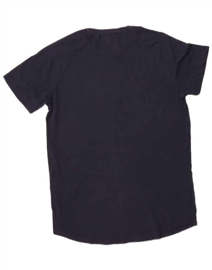 JACK & JONES Herre T-Shirt Top Medium Marineblå Bomuld