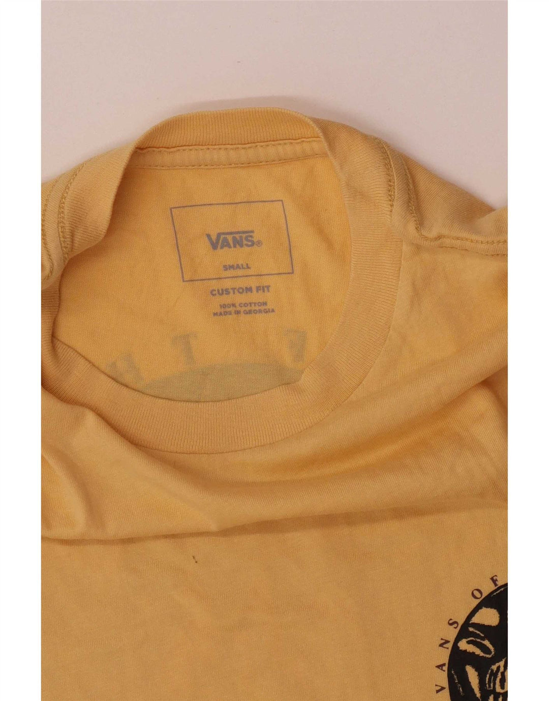 Vans Herre Custom Fit grafisk T-shirt top lille gul bomuld
