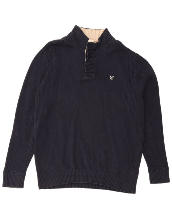 Crew tøj Herre lynlås-hals sweater XL marineblå bomuld