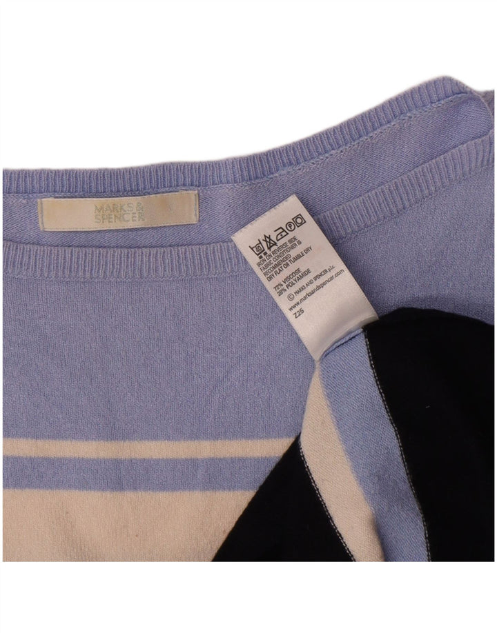 Marks & Spencer Dame Boat Neck Jumper Sweater UK 14 Medium Flerfarvet