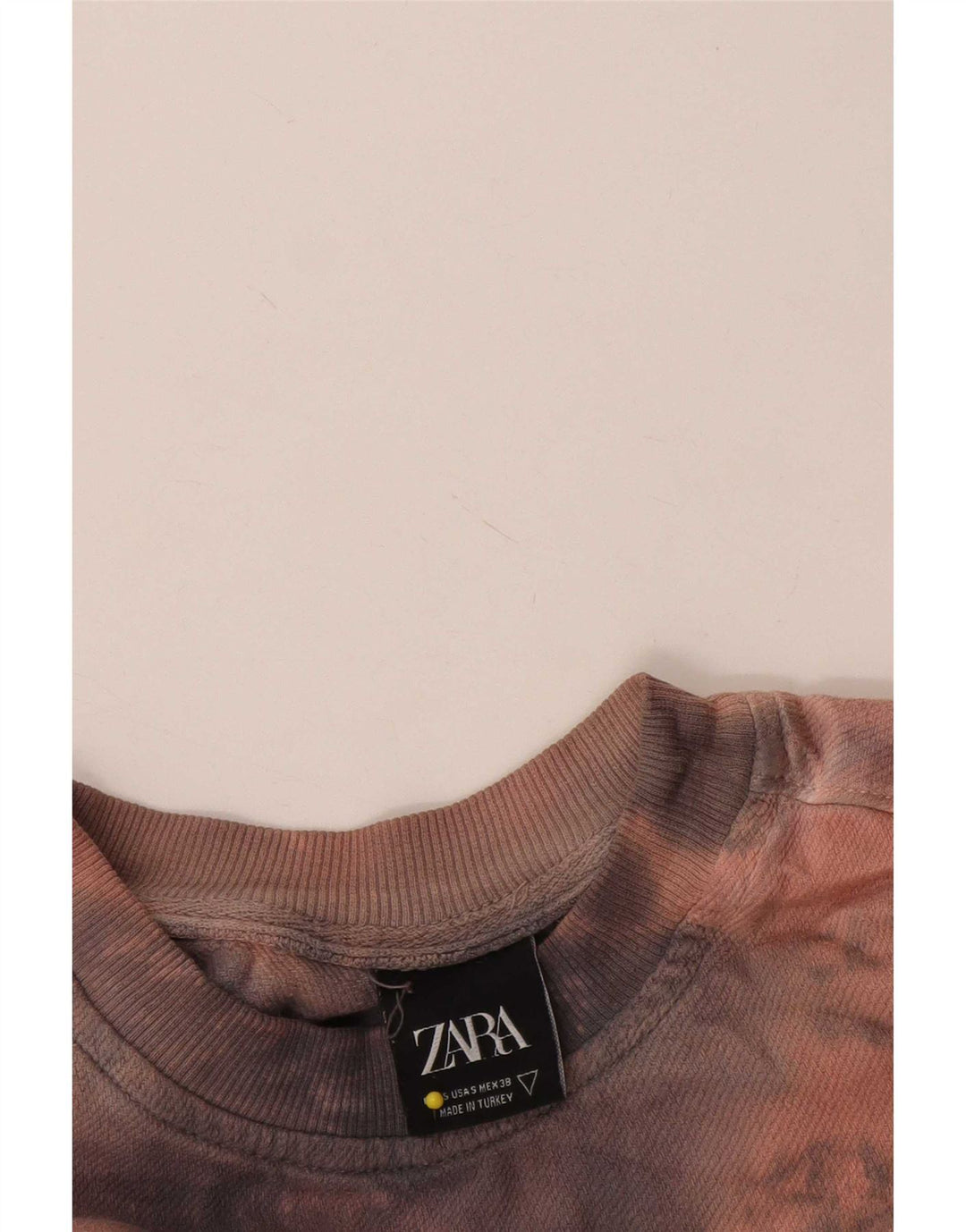 Zara Herre Grafisk Loose Fit Sweatshirt Jumper Lille flerfarvet Tie Dye