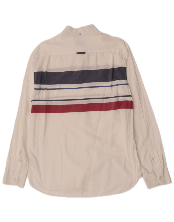 Gant Herre Fitted Shirt XL Hvidstribet bomuld