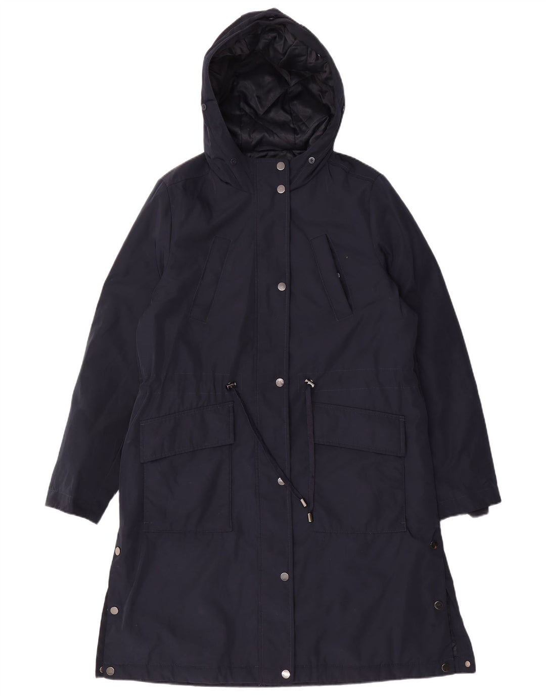 Marks & Spencer Dame Hooded Windbreaker Coat UK 14 Medium Navy Blue
