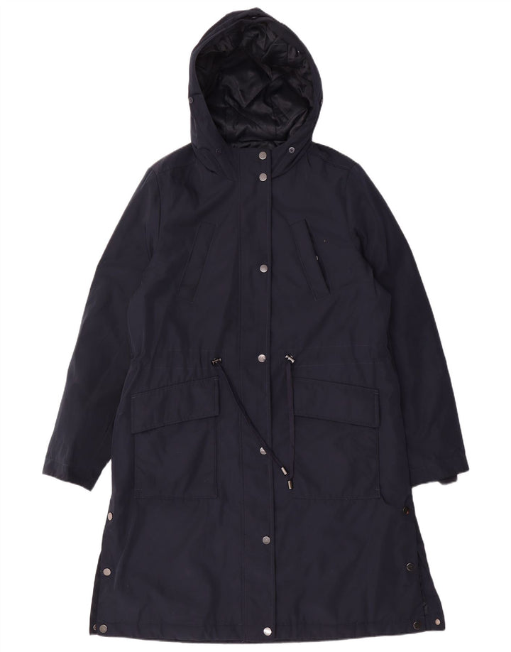 Marks & Spencer Dame Hooded Windbreaker Coat UK 14 Medium Navy Blue