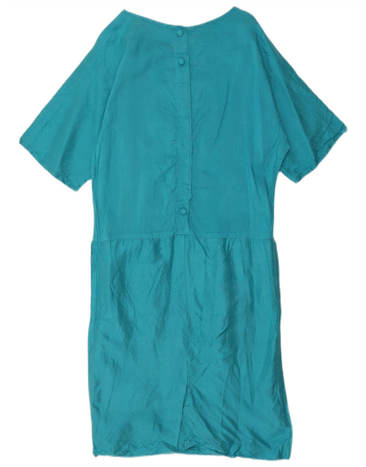 VINTAGE Womens Shift Dress UK 16 Large Blue