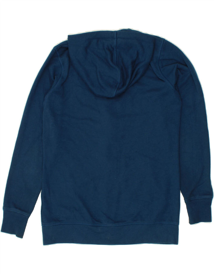 ASICS Womens Zip Hoodie Sweater UK 14 Medium Navy Blue Vintage Asics and Second-Hand Asics from Messina Hembry 