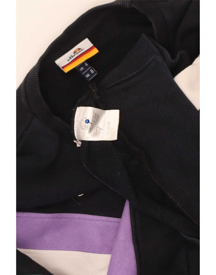 Ellesse Womens Crop Sweatshirt Jumper UK 8 Small Multicolor Colourblock