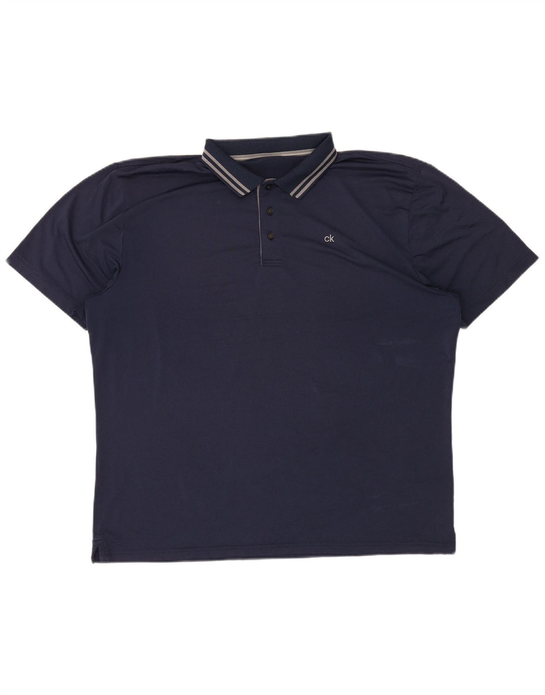 CALVIN KLEIN Herre golf polo shirt XL marineblå polyester