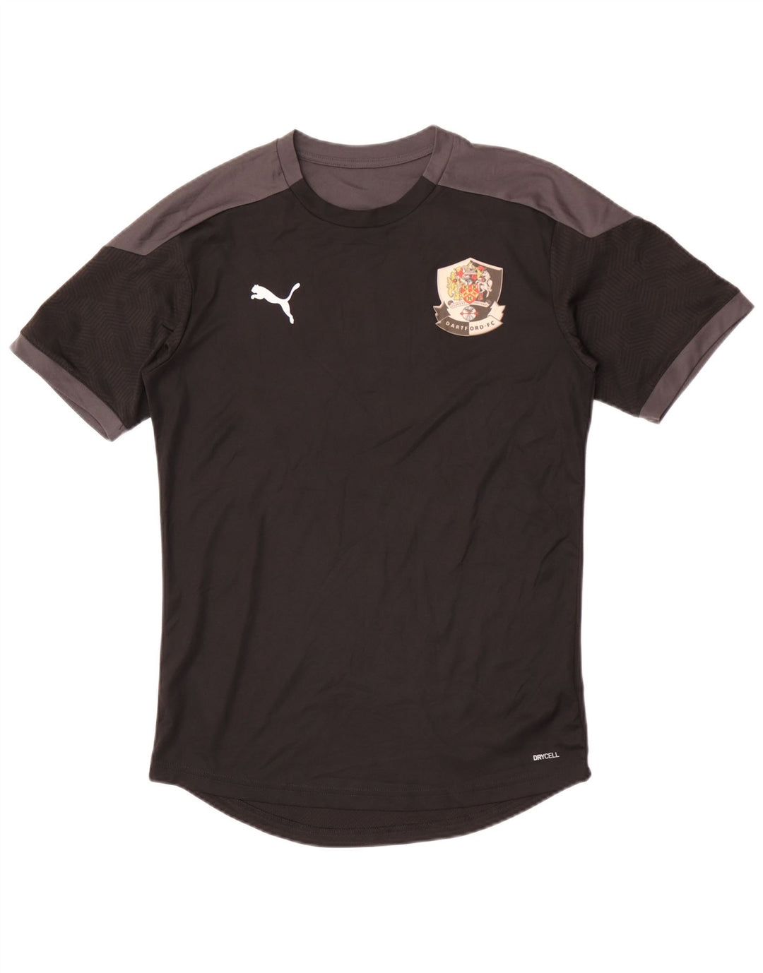 Puma Herre Dartford FC T-shirt Top Medium Sort Colourblock Polyester