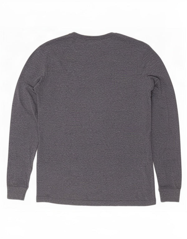 Tommy Hilfiger Herre Top Langærmet Large Navy Blue Flecked Polyester