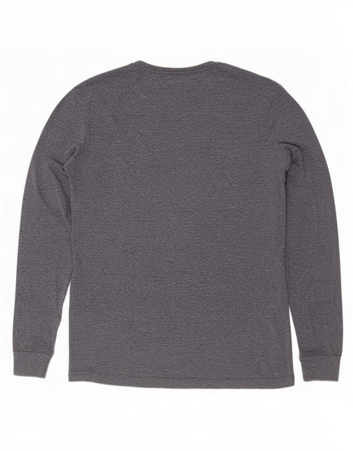 Tommy Hilfiger Herre Top Langærmet Large Navy Blue Flecked Polyester