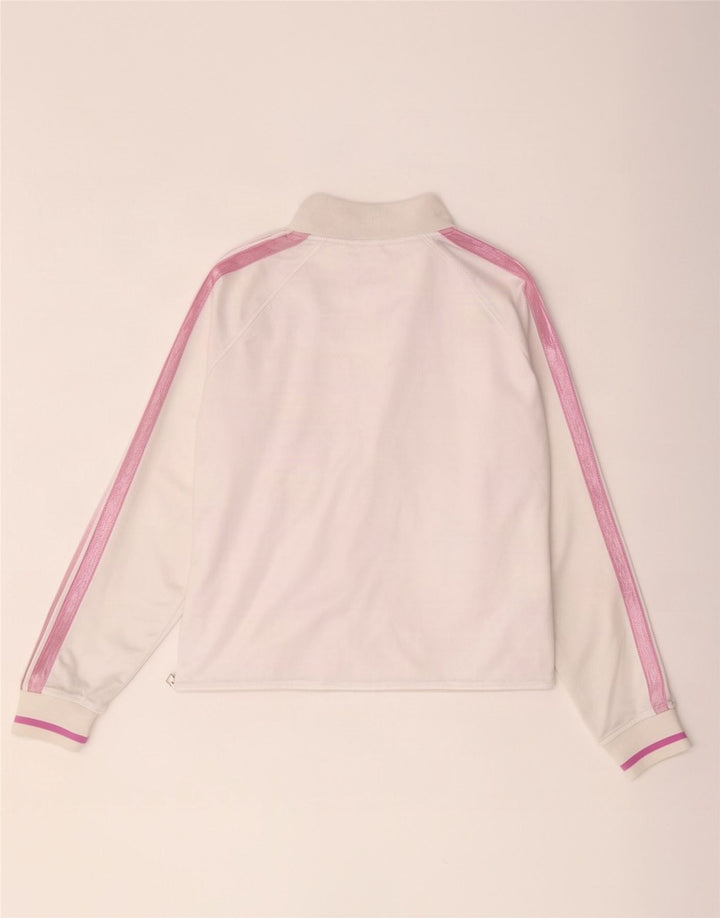 Asics træningsdragt topjakke til kvinder UK 18 XL Hvid Colourblock Polyester